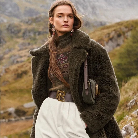 Ralph Lauren Purple Label Wilmer Reversible Shearling Coat - Picture 3 of 11